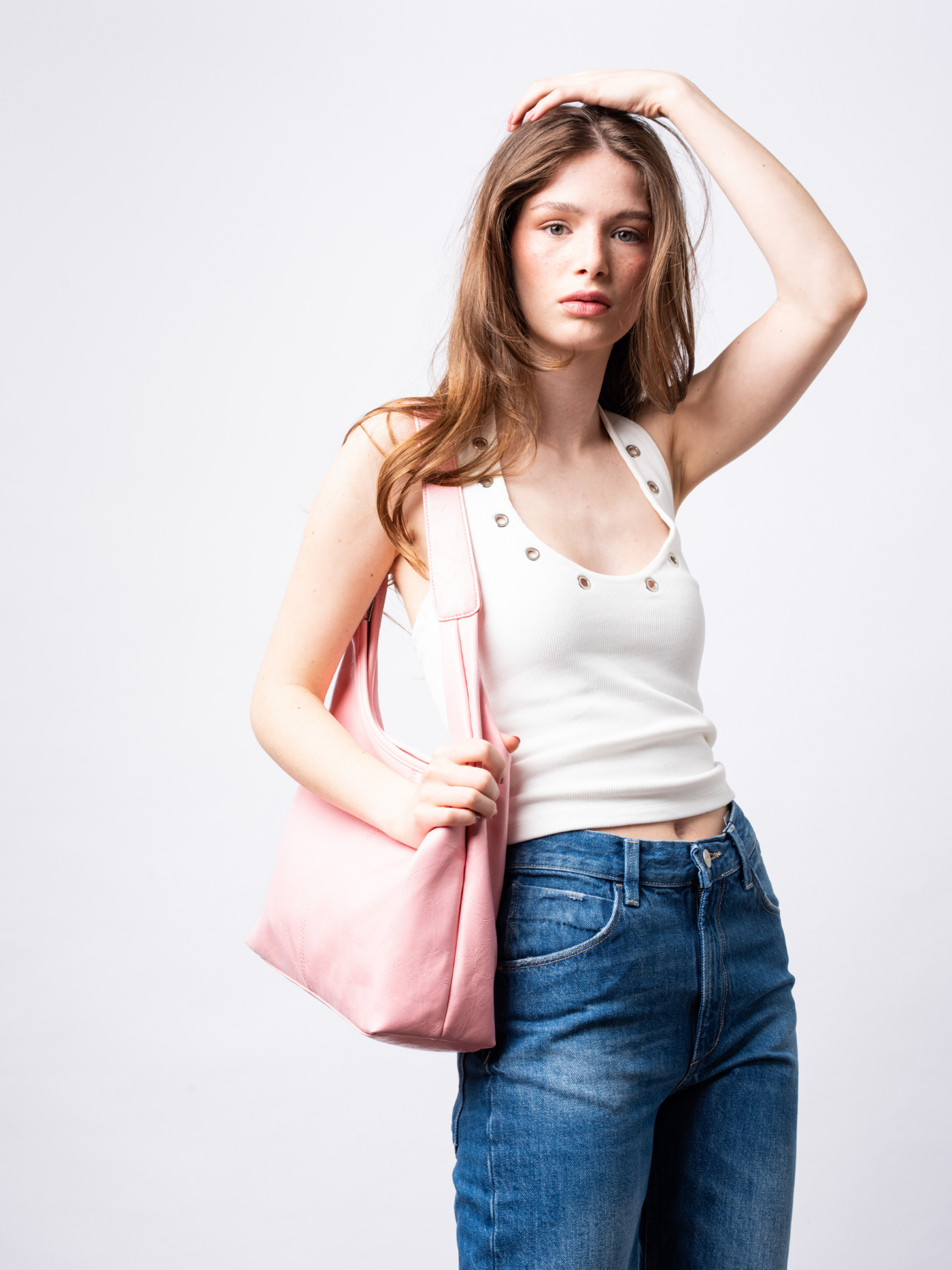 Scarlett Tote Bag aus Distressed-Leder