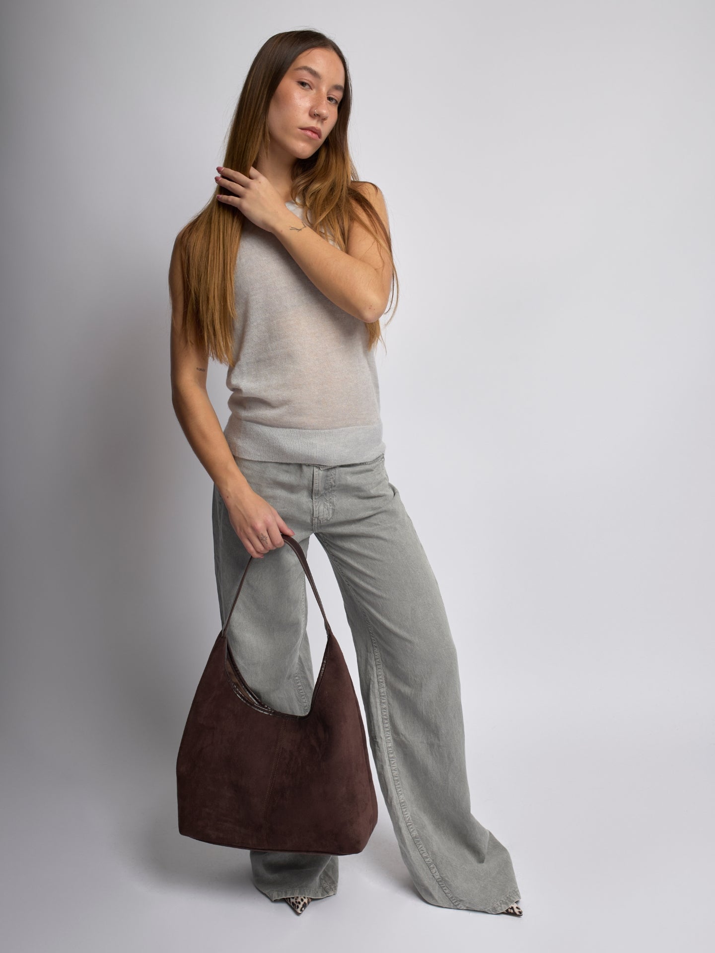 Suede Daily Ledertasche