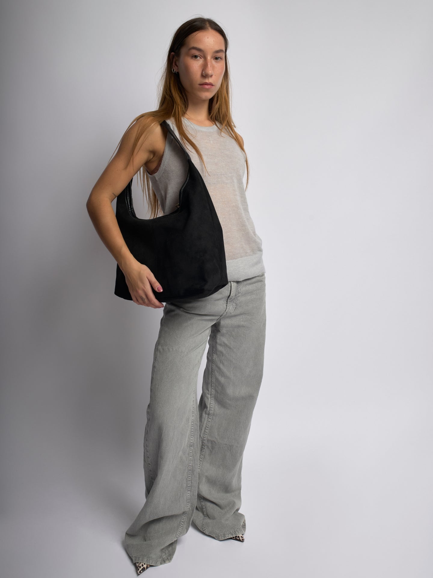 Suede Daily Ledertasche