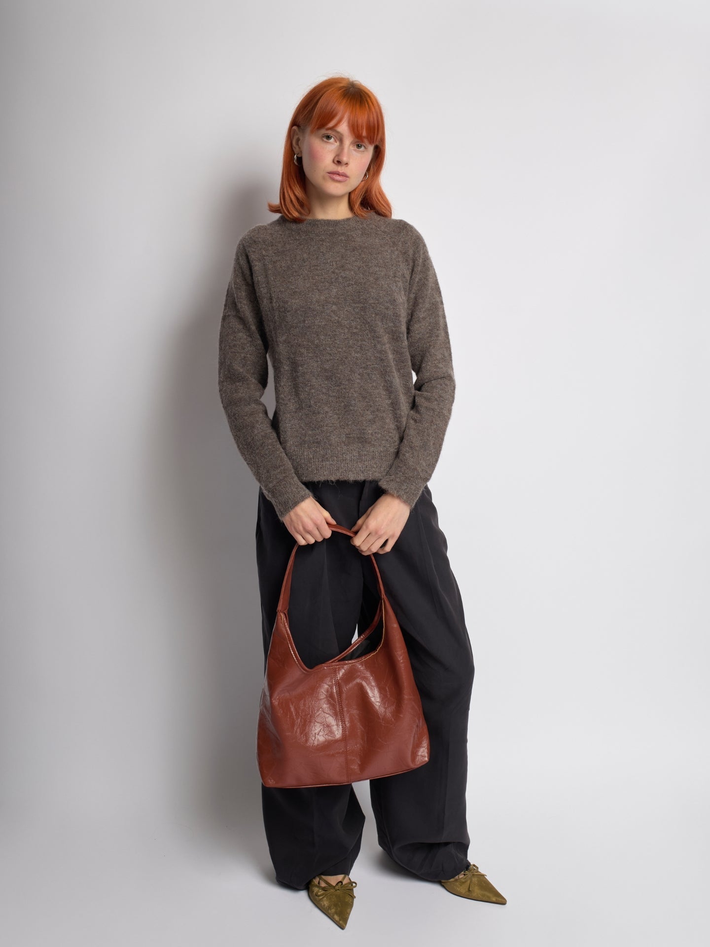 Scarlett Tote Bag aus Distressed-Leder