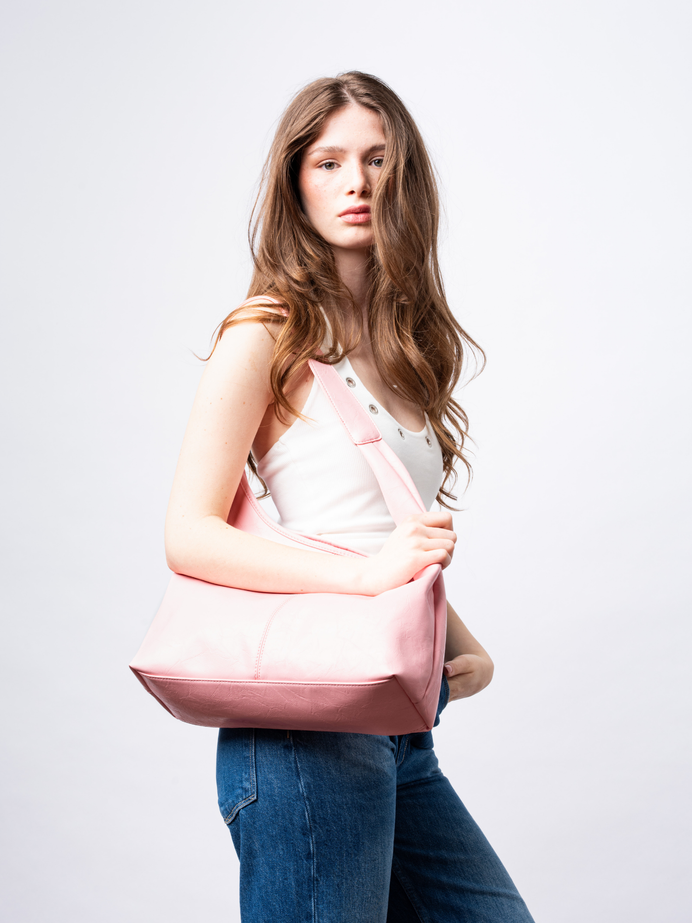 Scarlett Tote Bag aus Distressed-Leder