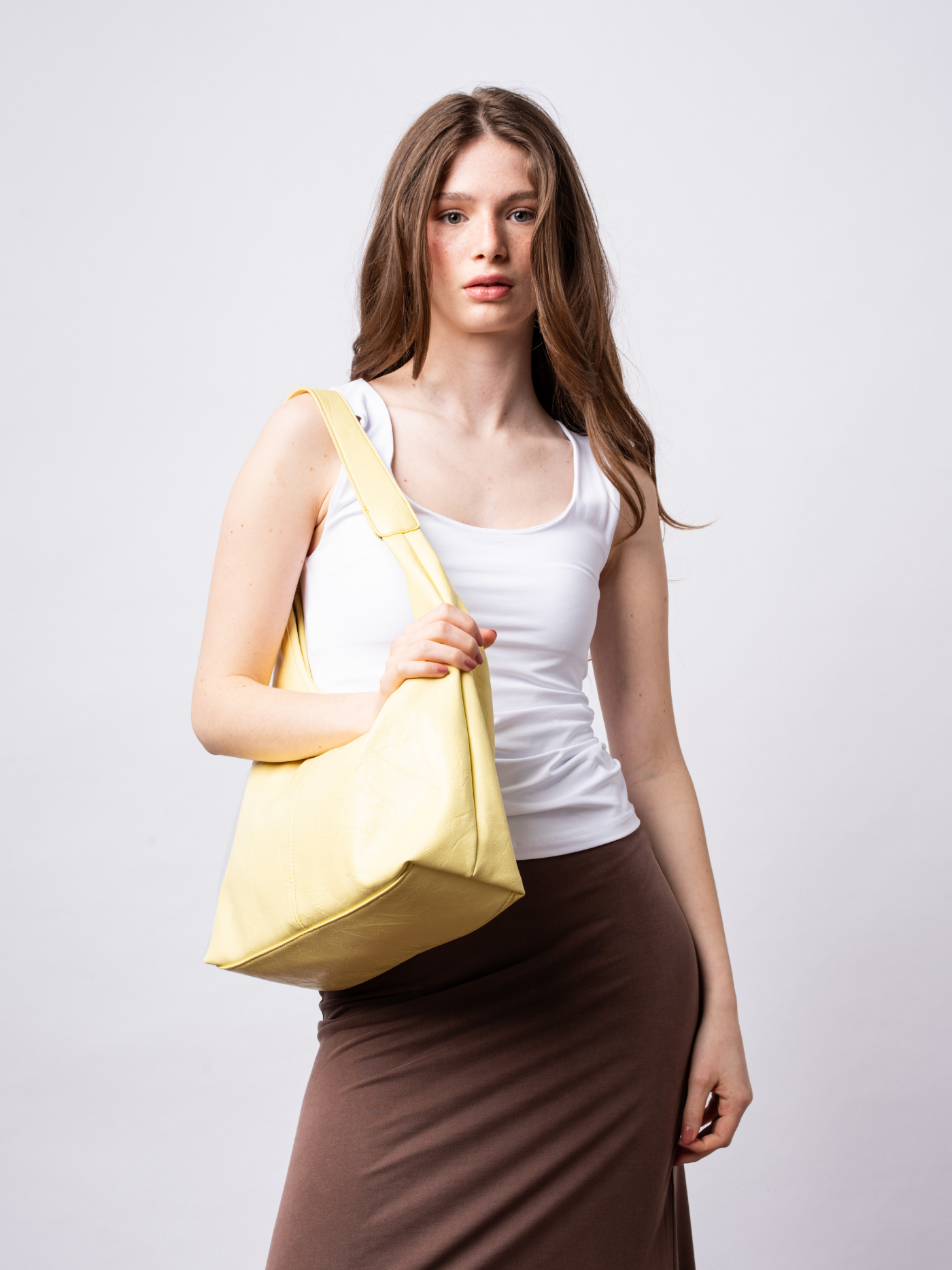 Scarlett Tote Bag aus Distressed-Leder